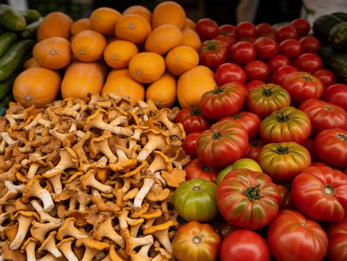 Verduras de temporada en un mercado español