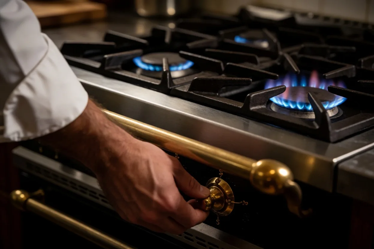 Ajuste de llama en cocina de gas