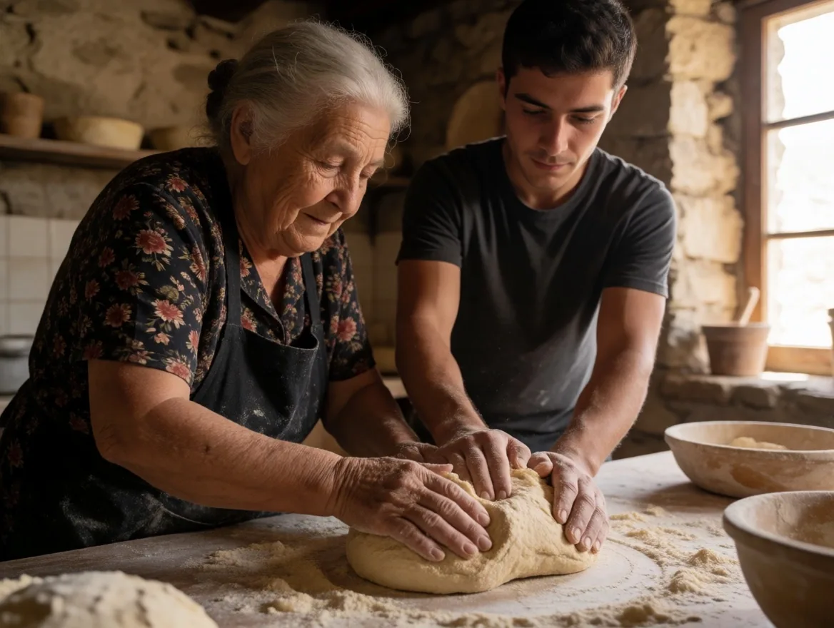 Transmisión de receta tradicional entre generaciones